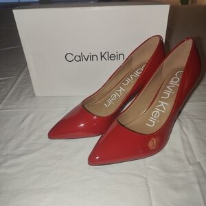 Calvin Klein Red Patent Heels